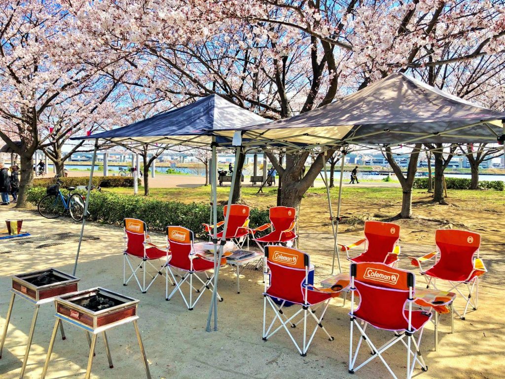 今週末が最後のお花見bbq qレンタルのこてつだ qブログ